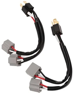 Headlight Splitter Wire, 2 Pieces 9003 H4 Headlights Wiring Harness Socket Adapter Male to Female 2 Way Splitter Wires for Truck Pickup LED Cable Plug