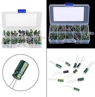 Assortiment elektrolytische condensatoren, 100 stuks 10 waarden 10V-63V 10uf-470uf Hoogwaardige audiocondensator voor de productie van audiocircuits