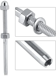 10-delig kabelrailsysteem schroefdraadbout montage terminal voor 1/8 kabeldekrail handomwikkeling roestvrijstalen kabelspanner