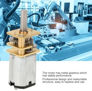 GA12-N20 DC 3 V Transmissiemotor, geluidsarme transmissie met hoge torsiereductie, 15-1000 omw/min, met metalen aandrijving, miniatuur elektrische transmissie voor doe-het-zelf RC speelgoed (50 tpm)