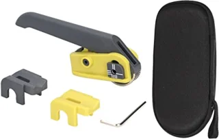 Optische Kabelmantelsnijder Glasvezelkabelsnijder Longitudinaal Nylon Handvat Dubbel Mes Koolstofstaaldraadstripper voor Industrieel Gebruik met Vervangbare Adapters