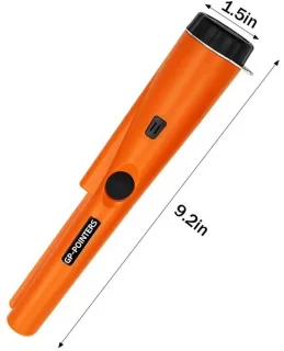 EXCITAT Metaaldetector - Draagbaar - Waterdicht - Met LED-indicator - Voor metaal- en zilverzoekopdracht - Oranje