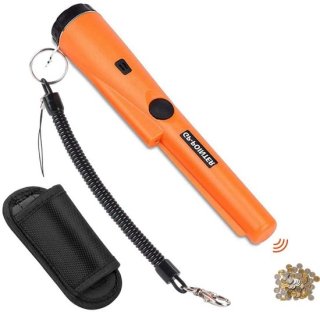 EXCITAT Metaaldetector - Draagbaar - Waterdicht - Met LED-indicator - Voor metaal- en zilverzoekopdracht - Oranje review