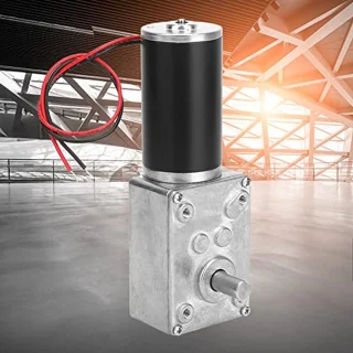 12 V 8 mm wormwielreductiemotor, geruisarme metalen tandwiel met hoge torsie, elektrische turbo-snelheidsreductiemiddel met kogellager (12 V 130 U/min)