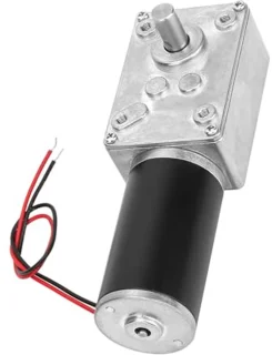 12 V 8 mm wormwielreductiemotor, geruisarme metalen tandwiel met hoge torsie, elektrische turbo-snelheidsreductiemiddel met kogellager (12 V 130 U/min)