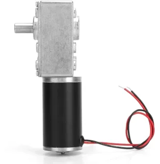 12 V 8 mm wormwielreductiemotor, geruisarme metalen tandwiel met hoge torsie, elektrische turbo-snelheidsreductiemiddel met kogellager (12 V 130 U/min)