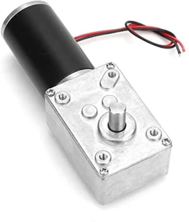 12 V 8 mm wormwielreductiemotor, geruisarme metalen tandwiel met hoge torsie, elektrische turbo-snelheidsreductiemiddel met kogellager (12 V 130 U/min)