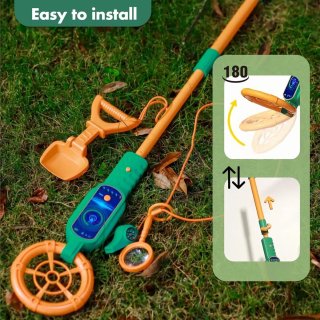 Wat vinden we goed aan de Draagbare Metaaldetector voor Kinderen - Verstelbaar van 60-80 cm, Ideaal voor Avontuurlijke Jongeren van 3 tot 12 Jaar