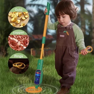 Draagbare Metaaldetector voor Kinderen - Verstelbaar van 60-80 cm, Ideaal voor Avontuurlijke Jongeren van 3 tot 12 Jaar