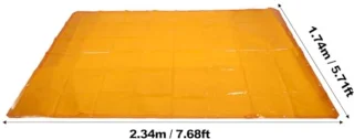 Het Scherm van het lassengordijn Vlam - vertragerspe, Gouden Geel, Groot Gebied 5.71 X 7.68 FT, Vertrouwde Veiligheid die voor Workshop beschermen