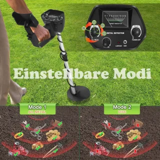 Multifunctionele Metaaldetector Set voor Kinderen en Volwassenen - Verstelbaar en Inclusief Accessoires