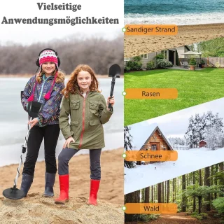 Multifunctionele Metaaldetector Set voor Kinderen en Volwassenen - Verstelbaar en Inclusief Accessoires