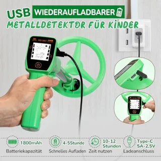 Metaaldetector voor Kinderen - Groen - Waterdicht en Gebruiksvriendelijk