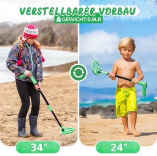 Metaaldetector voor Kinderen - Groen - Waterdicht en Gebruiksvriendelijk