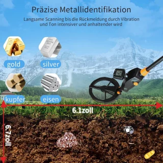 Lexium Metaaldetector voor kinderen - Metaaldetector - Voor Kinderen en Volwassenen - Verstelbare Hoogte - Waterdicht - Lichtgewicht -