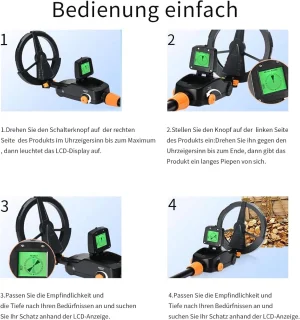 Lexium Metaaldetector voor kinderen - Metaaldetector - Voor Kinderen en Volwassenen - Verstelbare Hoogte - Waterdicht - Lichtgewicht -