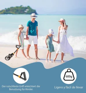 Lexium Metaaldetector voor kinderen - Metaaldetector - Voor Kinderen en Volwassenen - Verstelbare Hoogte - Waterdicht - Lichtgewicht -