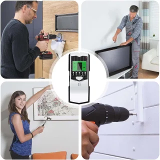 Multifunctionele Kabelzoeker voor Wand- en Metaaldetectie - 5-in-1 Scanner met LCD Scherm en Alarm