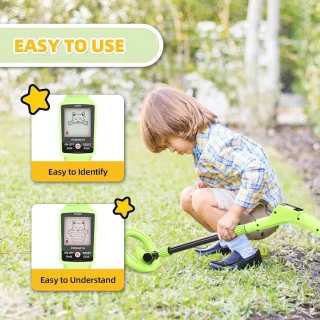 Metaaldetector voor Kinderen - Compacte MT9 Mini Gele Versie