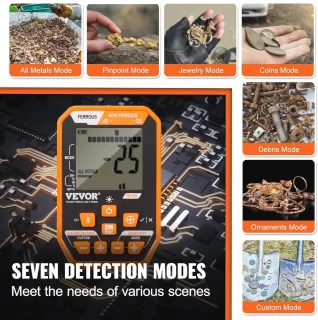 Professionele Metaaldetector met 7 Modi en 30cm Zoekspoel voor Duikdiepte tot 3m
