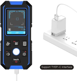Multifunctionele wandscanner – Metaaldetector en leidingzoeker – Hout, metaal en stroomdraden detectie – 3 detectiemodi – Dieptemeting tot 120 mm – Professioneel – Voor interieur en installatie