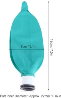 5 STKS NBR 0.5L Capaciteit Ademhalingszakken Herbruikbare Gasbag Set Ademtraining met 22mm Poort Binnendiameter voor Lab Ziekenhuis Gebruik