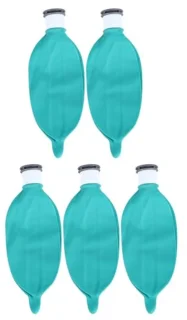 5 STKS NBR 0.5L Capaciteit Ademhalingszakken Herbruikbare Gasbag Set Ademtraining met 22mm Poort Binnendiameter voor Lab Ziekenhuis Gebruik
