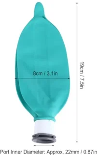 5 STKS NBR 0.5L Capaciteit Ademhalingszakken Herbruikbare Gasbag Set Ademtraining met 22mm Poort Binnendiameter voor Lab Ziekenhuis Gebruik