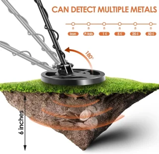 Professionele Waterdichte Metaaldetector met LCD-scherm en Meerdere Modussen voor Volwassenen