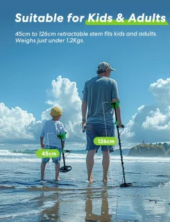 Professionele Metaaldetector Set met Waterproof Ontwerp en Nauwkeurige Pinpointer voor Volwassenen en Kinderen