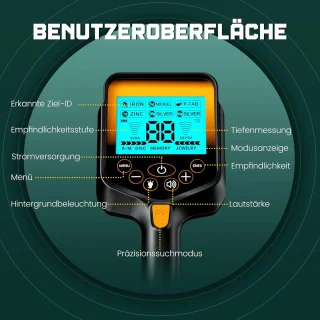 Waterdichte Metaaldetector voor Volwassenen met LCD-Scherm en Draadloze Technologie