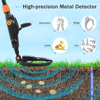 Lexium Metaaldetector voor kinderen - Metaaldetector - Voor Kinderen en Volwassenen - Verstelbare Hoogte - Waterdicht - Lichtgewicht -