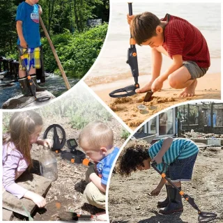 Lexium Metaaldetector voor kinderen - Metaaldetector - Voor Kinderen en Volwassenen - Verstelbare Hoogte - Waterdicht - Lichtgewicht -