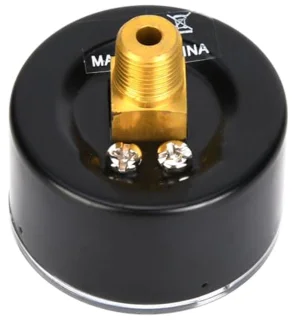 Industrial Axial Pressure Gauges 1/8" BSPT Mechanical Pressure Gauges for Air-Oil-Water Pressure Testing, Metal Outer Housing (0-15psi, 0-1bar)