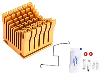 Koellichaam, Goud Aluminium Koellichaam 43x40x36mm, Goede Thermische Geleidbaarheid, Maximaliseer Koelluchtcontact voor Router, LED-speler, enz., Computer Koellichamen