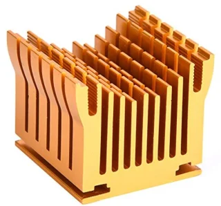 Koellichaam, Goud Aluminium Koellichaam 43x40x36mm, Goede Thermische Geleidbaarheid, Maximaliseer Koelluchtcontact voor Router, LED-speler, enz., Computer Koellichamen