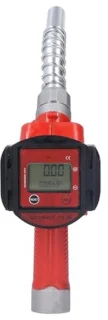 1in BSP Automatisch Vulmondstuk K28 10-60 L/min Aluminiumlegering Digitale Stroommeter Dieselbenzinebrandstofmondstuk 3 Cijfers Digitaal Display Rood