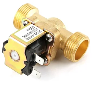 Normal Brass Sprinkler 12 Electric G34 2 Way Water Inlet NC Normally Closed Pressure Electric Solenoid Valve AC 220V Fcdâ€‘180B
