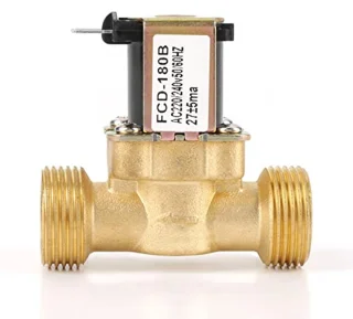 Normal Brass Sprinkler 12 Electric G34 2 Way Water Inlet NC Normally Closed Pressure Electric Solenoid Valve AC 220V Fcdâ€‘180B