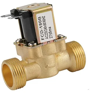 Normal Brass Sprinkler 12 Electric G34 2 Way Water Inlet NC Normally Closed Pressure Electric Solenoid Valve AC 220V Fcdâ€‘180B