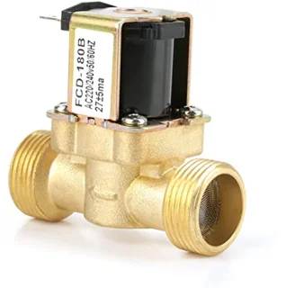 Normal Brass Sprinkler 12 Electric G34 2 Way Water Inlet NC Normally Closed Pressure Electric Solenoid Valve AC 220V Fcdâ€‘180B