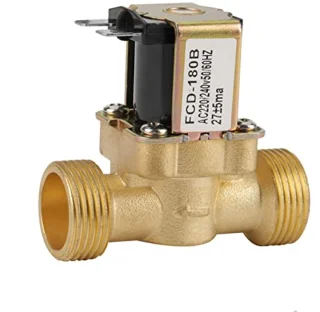 Normal Brass Sprinkler 12 Electric G34 2 Way Water Inlet NC Normally Closed Pressure Electric Solenoid Valve AC 220V Fcdâ€‘180B