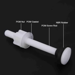 Schroef Set Professionele Veroudering Resistente Uitstekende Hardheid Stabiele Lichtgewicht Rubber Schroeven Wc Dichtstool Watertank Bevestigingen Montage Accessoire