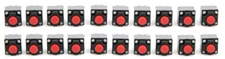 20st 6x6x7.3mm tactiele drukknop microschakelaar waterdichte kortstondige toetsschakelaar voor huishoudelijke apparaten, veiligheidsuitrusting, speelgoed, elektronische producten