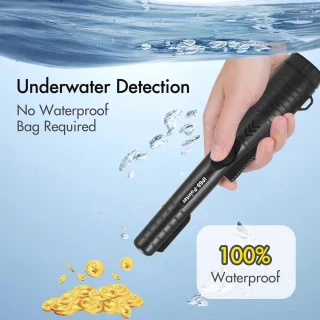 Metaaldetector met Pinpointer en 360° Scan voor Draagbaar Gebruik - Waterdichte Handmetaaldetector met Geluid en Trilling