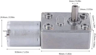 24v microtype wormwielmotor