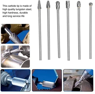 6-delige carbide cilinderkop rotary burr set