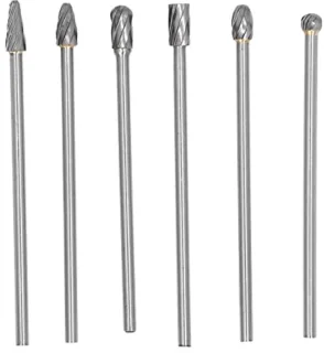 6-delige carbide cilinderkop rotary burr set