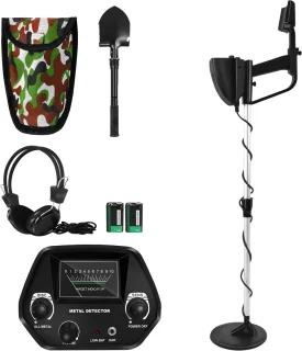 Aufun Kindermetaaldetector Handheld Met LCD-Scherm En Schep