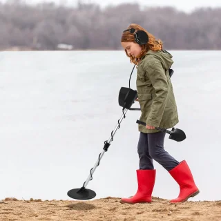 Aufun Kindermetaaldetector Handheld Met LCD-Scherm En Schep